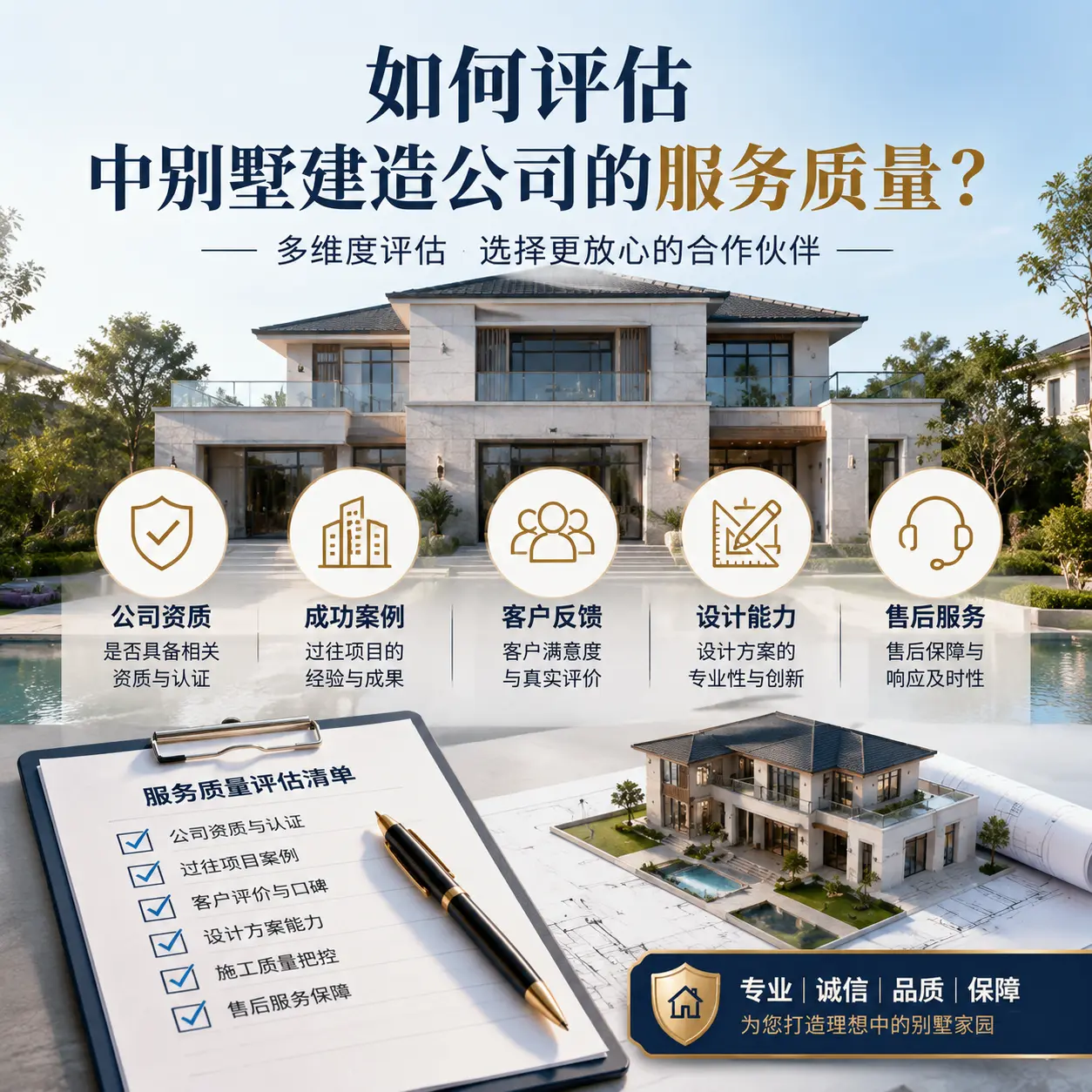 如何评估 钟山 中别墅建造公司的服务质量?
