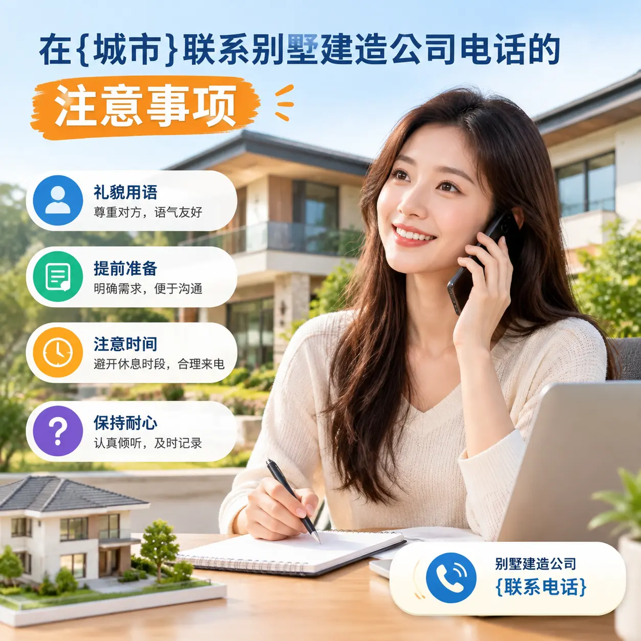 在钟山联系别墅建造公司电话的注意事项